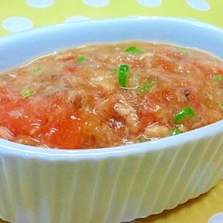 【離乳食】鮭缶＆人参のトマトソース煮